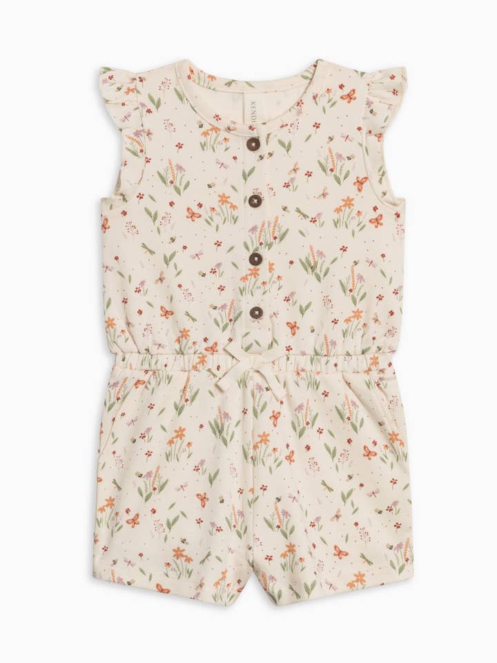 Colored Organics Shaye Romper - Butterfly Fog + Mint Colored Organics Shaye Romper - Butterfly Fog + Mint