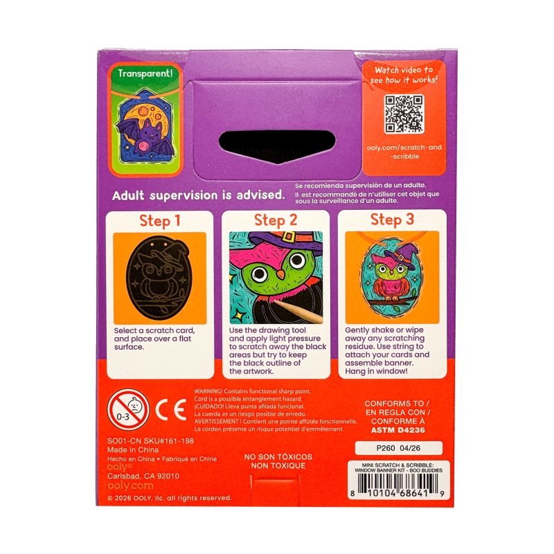 OOLY Mini Scratch & Scribble Window Banner Kit - Boo Buddies available at Blossom OOLY Mini Scratch & Scribble Window Banner Kit - Boo Buddies available at Blossom