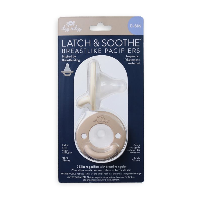 Latch & Soothe Breastlike Pacifier in Taupe from Itzy Ritzy Latch & Soothe Breastlike Pacifier in Taupe from Itzy Ritzy