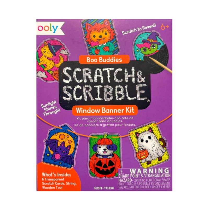 OOLY Mini Scratch & Scribble Window Banner Kit - Boo Buddies part of our collection OOLY Mini Scratch & Scribble Window Banner Kit - Boo Buddies part of our collection