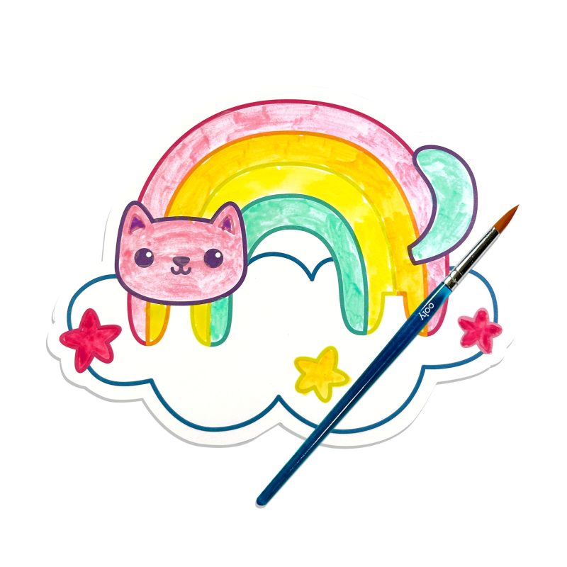 Playful Painters: Easy Watercolor Painting Kit - Rainbow Cuties (25 PC Set) made by OOLY Playful Painters: Easy Watercolor Painting Kit - Rainbow Cuties (25 PC Set) made by OOLY