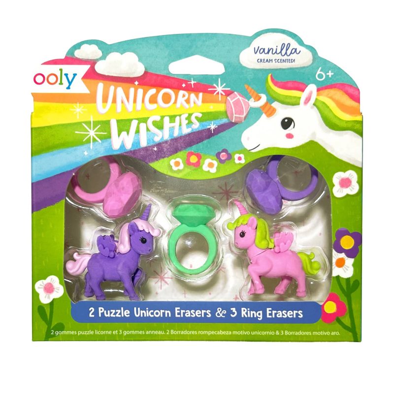 OOLY Unicorn Wishes: Scented Erasers (Set of 5) Toys OOLY Unicorn Wishes: Scented Erasers (Set of 5) Toys