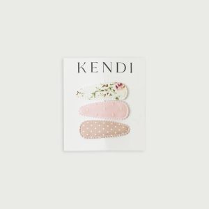 Colored Organics 3-Pack Hair Clip Set in Pink Polka Colored Organics 3-Pack Hair Clip Set in Pink Polka