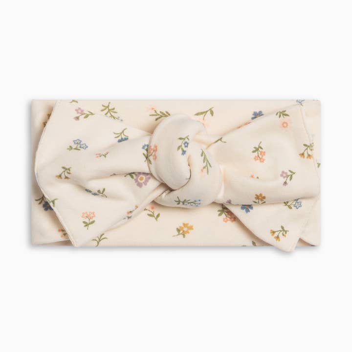 Colored Organics Hattie Bow Wrap Petaline Floral Fog + Fern Colored Organics Hattie Bow Wrap Petaline Floral Fog + Fern