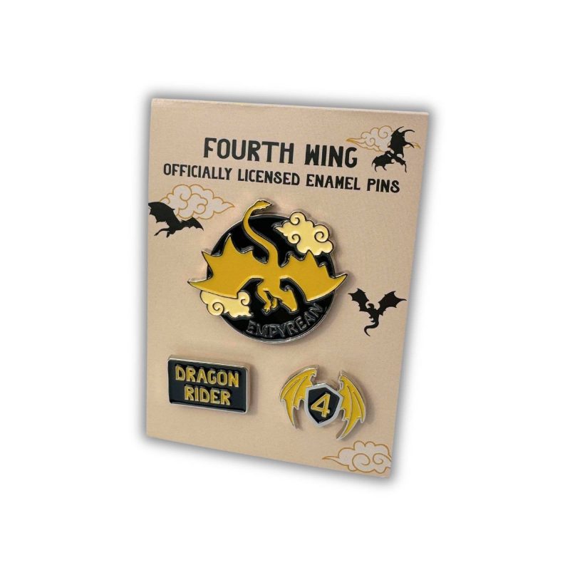 Kingdom of Threads Fourth Wing Enamel Pin Set