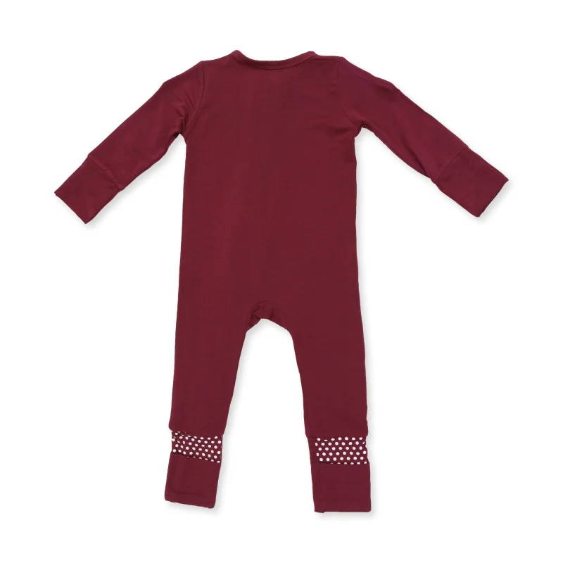 0f8536f2e4b91b6e71ea93567e53880992d6bd26eaa0d654ce8a4cf5e684bc6c Angel Dear Solid Oxblood Red Bamboo Convertible Romper