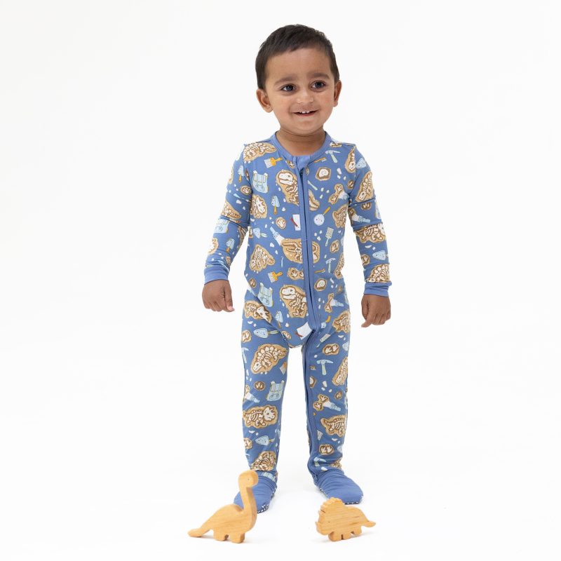 Angel Dear Glow in the Dark Dino Dig Bamboo Convertible Romper Angel Dear Glow in the Dark Dino Dig Bamboo Convertible Romper