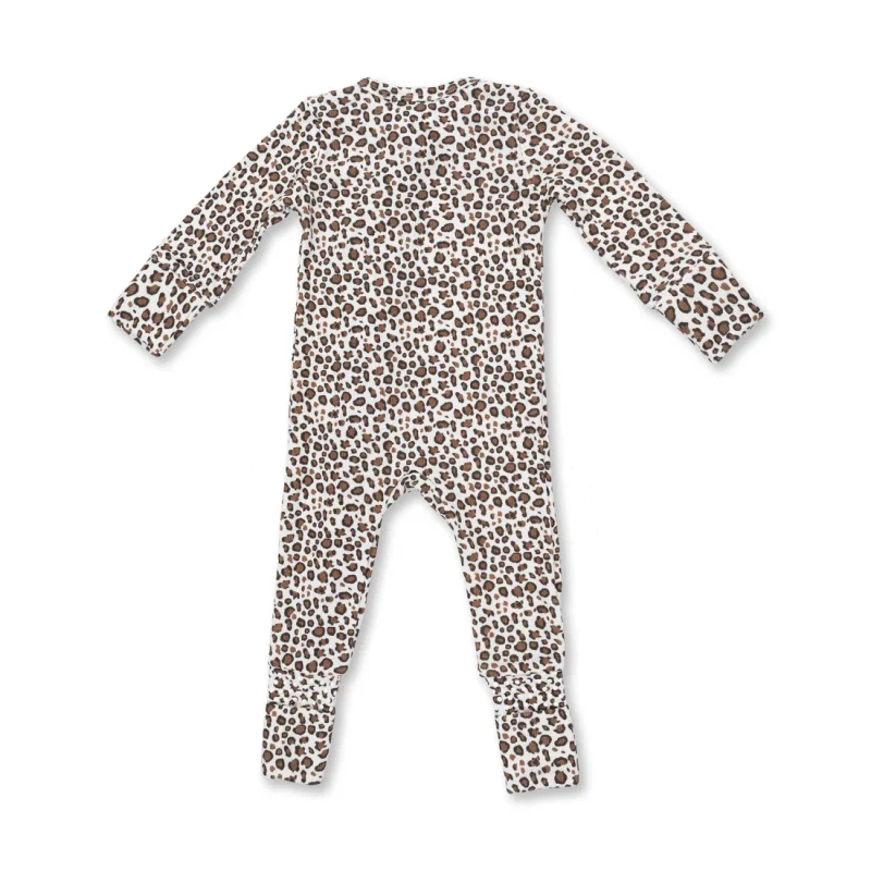 126-F26-LPR_02 Angel Dear Leopard Rib Bamboo Convertible Romper