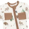 126-F26-NWA_03 Angel Dear Northern Woodland Animals Bamboo Convertible Romper