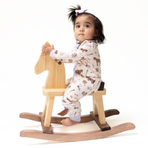 Angel Dear Pretty Equestrian Bamboo Convertible Romper Angel Dear Pretty Equestrian Bamboo Convertible Romper