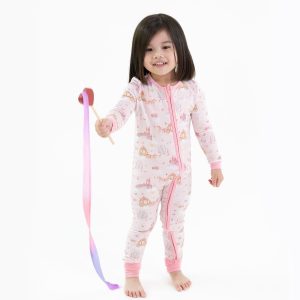 Angel Dear Princess Unicorns and Castle Bamboo Convertible Romper Angel Dear Princess Unicorns and Castle Bamboo Convertible Romper