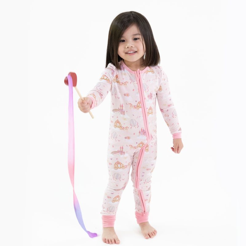 Angel Dear Princess Unicorns and Castle Bamboo Convertible Romper Angel Dear Princess Unicorns and Castle Bamboo Convertible Romper