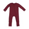 Angel Dear Solid Oxblood Red Bamboo Convertible Romper Angel Dear Solid Oxblood Red Bamboo Convertible Romper