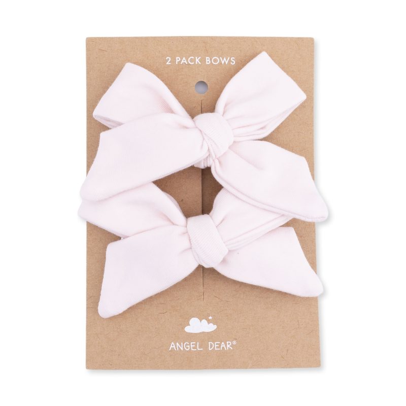 Solid Mauve Morn Bamboo 2 Pack Bow Clips made by Angel Dear Solid Mauve Morn Bamboo 2 Pack Bow Clips made by Angel Dear
