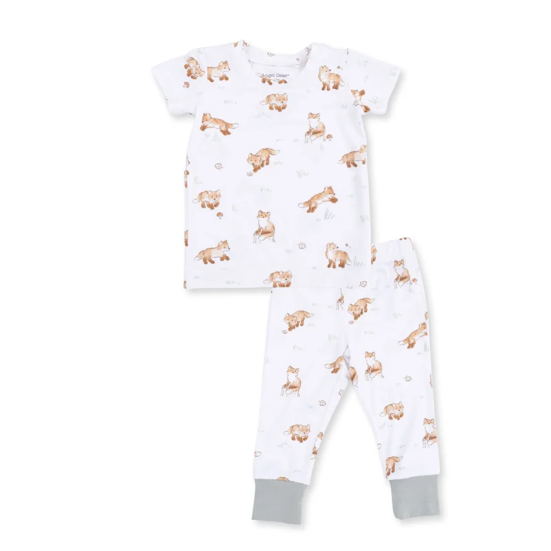 Angel Dear Little Explorer Fox Bamboo Short Sleeve Loungewear Set