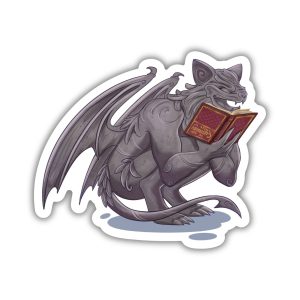 Kingdom of Threads Bartholomew & His Book Sticker | The Knight and the Moth