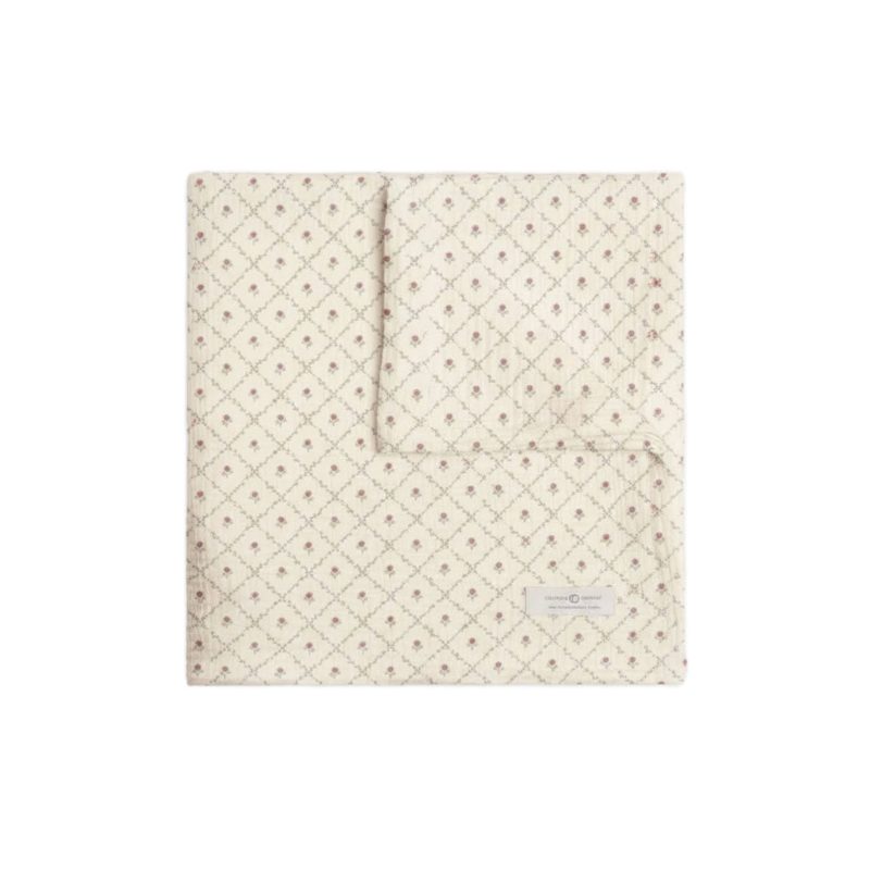 Colored Organics Muslin Swaddle Blanket in Hedge Floral Colored Organics Muslin Swaddle Blanket in Hedge Floral