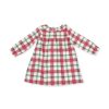 Holiday Plaid Flannel Long Sleeve Gown with Ruffle Collar Holiday Plaid Flannel Long Sleeve Gown with Ruffle Collar