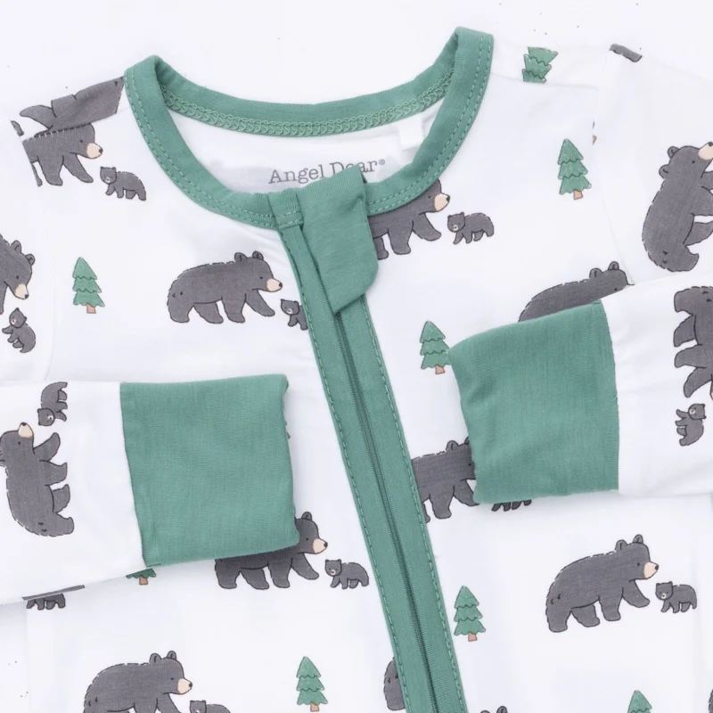 Angel Dear Black Bears Bamboo Convertible Romper