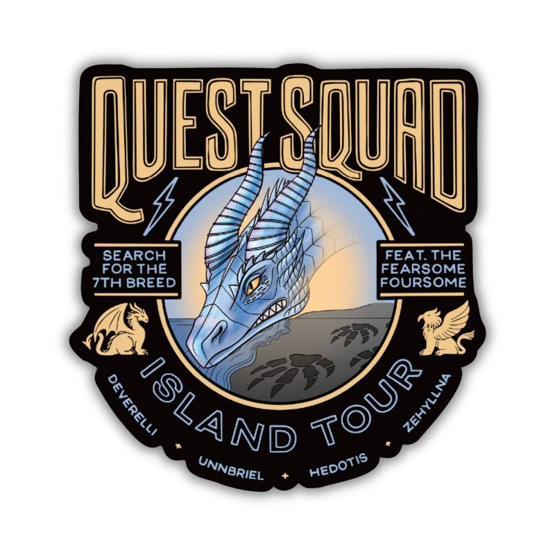 Kingdom of Threads Quest Squad Island Tour Sticker | Fourth Wing Kingdom of Threads Quest Squad Island Tour Sticker | Fourth Wing