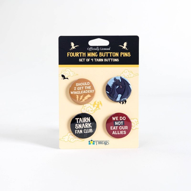 Kingdom of Threads Tairn Button Pin Set | Fourth Wing Kingdom of Threads Tairn Button Pin Set | Fourth Wing