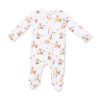Angel Dear Woodland Animals with Pumpkins Bamboo Zipper Footie