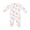 Woodland Animals with Pumpkins Bamboo Zipper Footie from Angel Dear