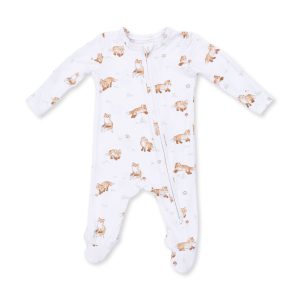 Angel Dear Little Explorer Fox Bamboo Zipper Footie Angel Dear Little Explorer Fox Bamboo Zipper Footie