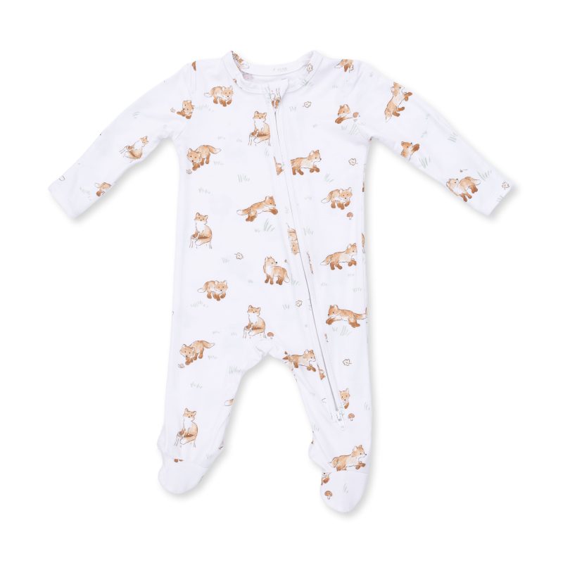 Angel Dear Little Explorer Fox Bamboo Zipper Footie Angel Dear Little Explorer Fox Bamboo Zipper Footie