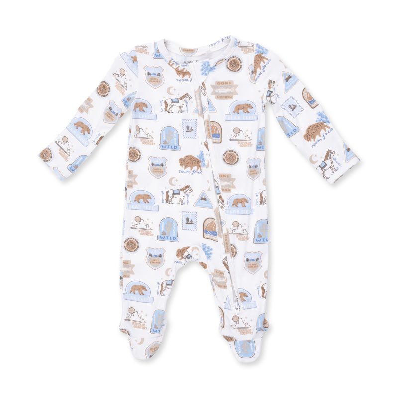Angel Dear National Parks Adventure Bamboo Zipper Footie