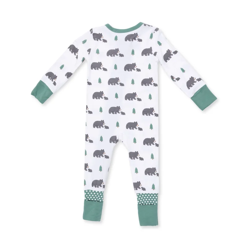 Angel Dear Black Bears Bamboo Convertible Romper