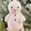 Baby Snowman Peppermint Stripe Scarf from cuddle+kind Baby Snowman Peppermint Stripe Scarf from cuddle+kind