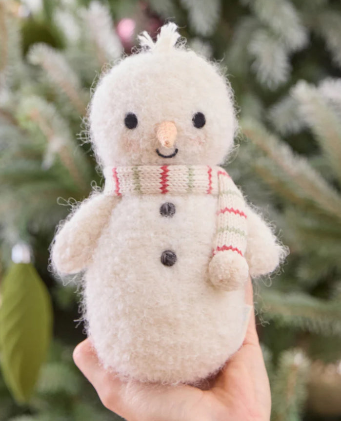 Baby Snowman Peppermint Stripe Scarf from cuddle+kind Baby Snowman Peppermint Stripe Scarf from cuddle+kind