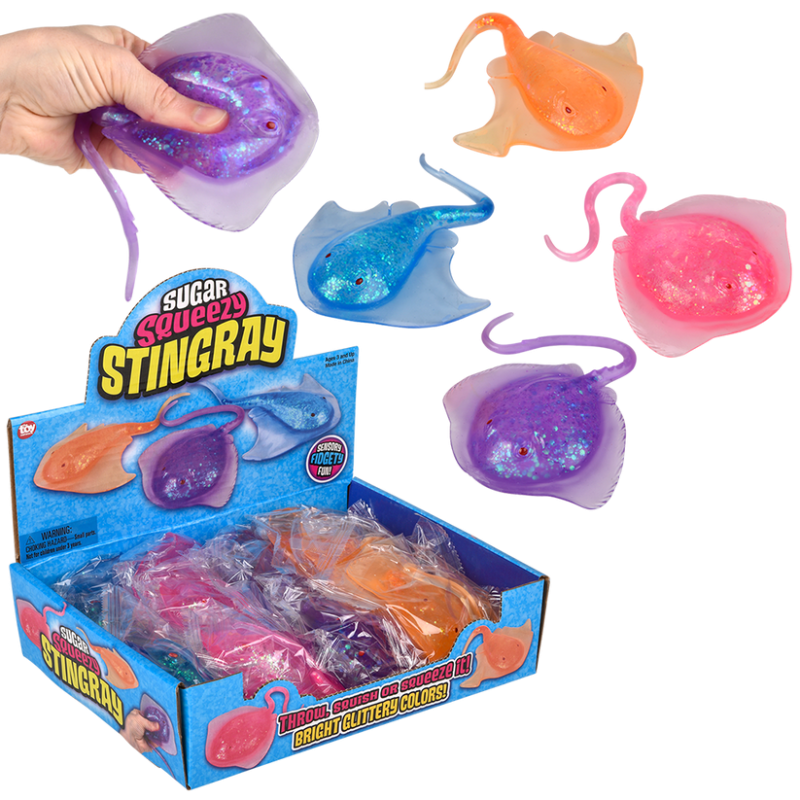 Toy Network Sugar Squeezy Sting Ray 5 Inch Assorted Colors Toy Network Sugar Squeezy Sting Ray 5 Inch Assorted Colors