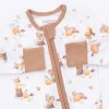 Angel Dear Woodland Animals with Pumpkins Bamboo Convertible Romper