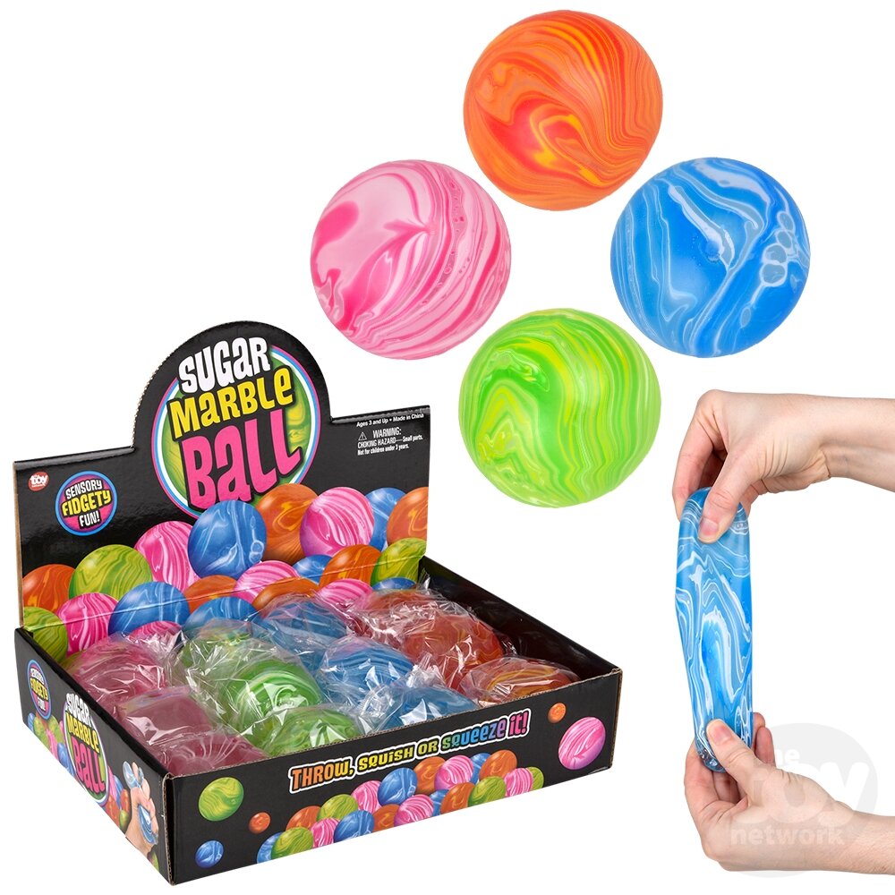 Toy Network Sugar Marble Ball 2.4 Inch Squishy