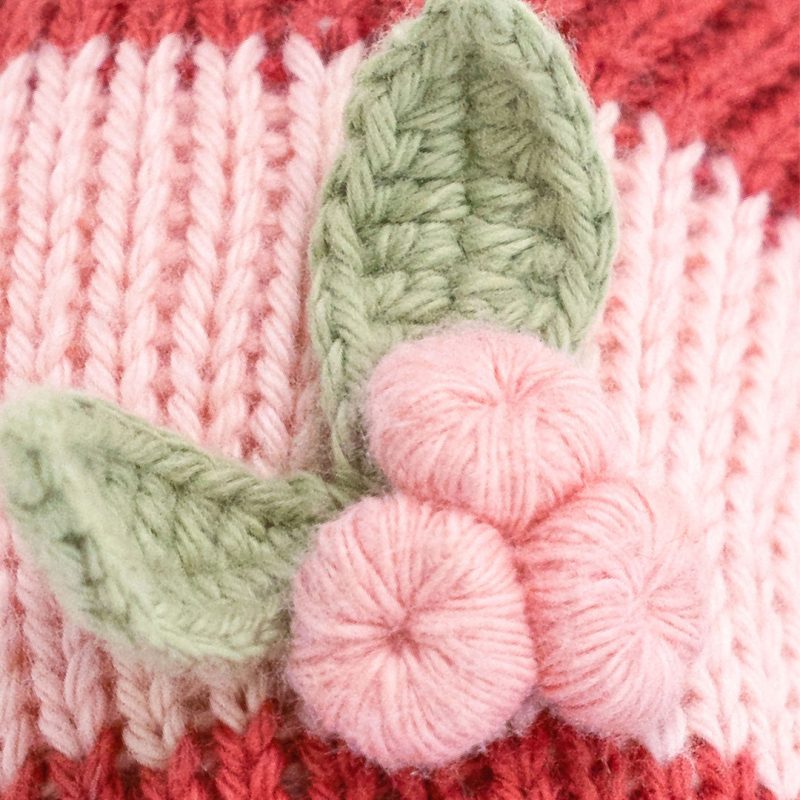 Baby Candy Cane Blush Stripe from cuddle+kind Baby Candy Cane Blush Stripe from cuddle+kind