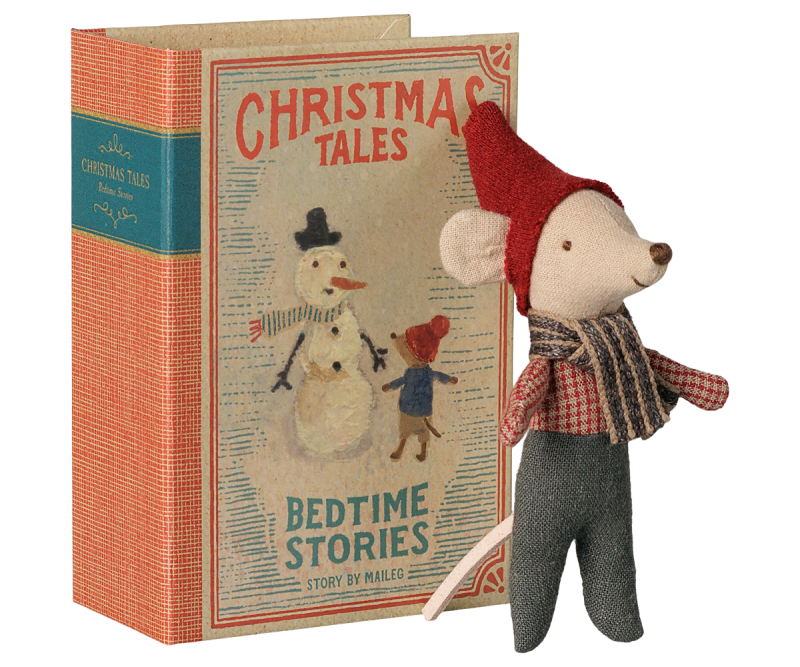 Maileg Christmas Mouse Baby in Book Maileg Christmas Mouse Baby in Book