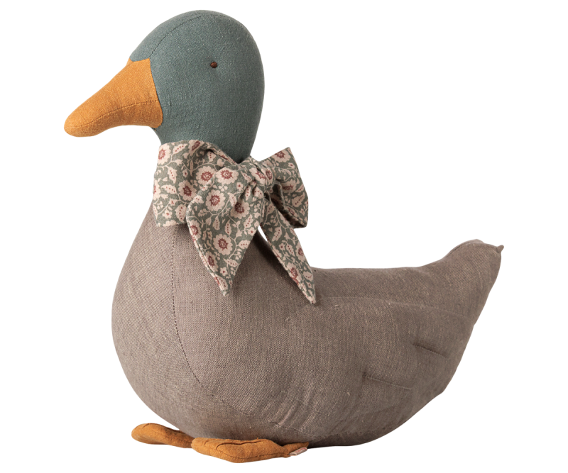 Maileg Duck with Bow in Grey Maileg Duck with Bow in Grey