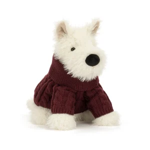 Jellycat Munro Scottie Dog Winter Jumper Outfit Jellycat Munro Scottie Dog Winter Jumper Outfit