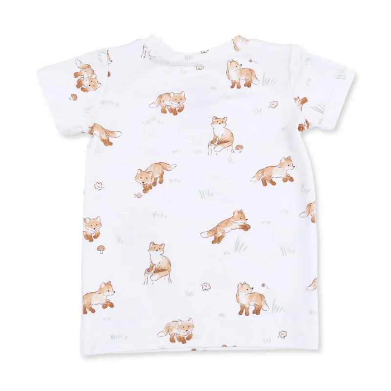 Angel Dear Little Explorer Fox Bamboo Short Sleeve Loungewear Set