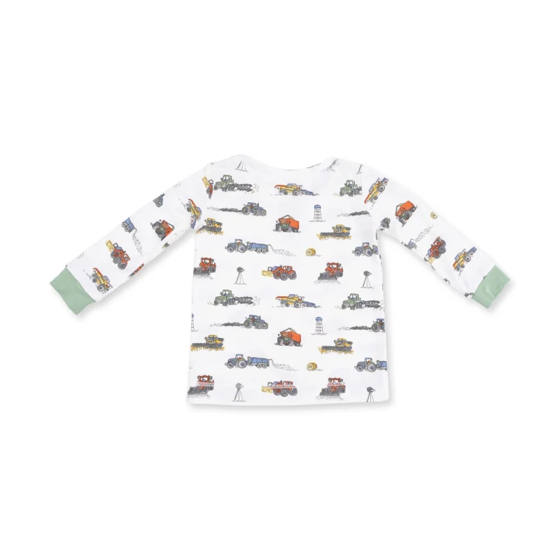 ab38bae24d4bfd0946cfd6309acd2939ba76b6783eebd61b26b972bc9b39eda5 Angel Dear Farm Machines Bamboo Long Sleeve Loungewear Set