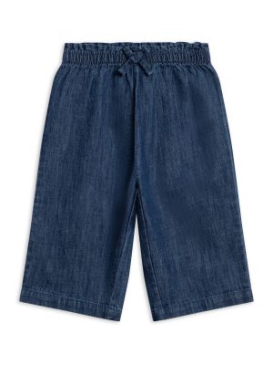 Colored Organics Rumi Chambray Ruffle Waist Wide Leg Pant