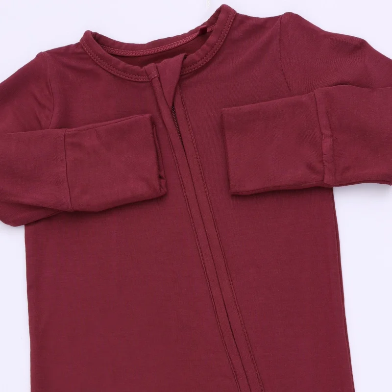 b92638396e78bf846cdabd3741e70f2d9f18d6173d1e24704c149e2c9efa6b15 Angel Dear Solid Oxblood Red Bamboo Convertible Romper