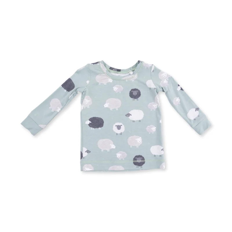 cc36c477e8340588992ebc4e74f10a603c6c628e04d766764b8490a6f0fe72e3 Angel Dear Black Sheep Bamboo Long Sleeve Loungewear Set