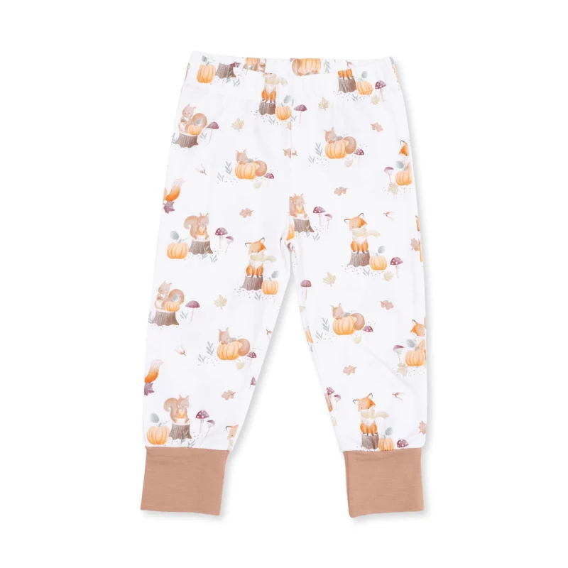 d7e2a4cdad073a2d465ebbf15701d75668bad2761935ac8180361f6d82ff1de0 Angel Dear Woodland Animals with Pumpkins Bamboo Short Sleeve Loungewear Set