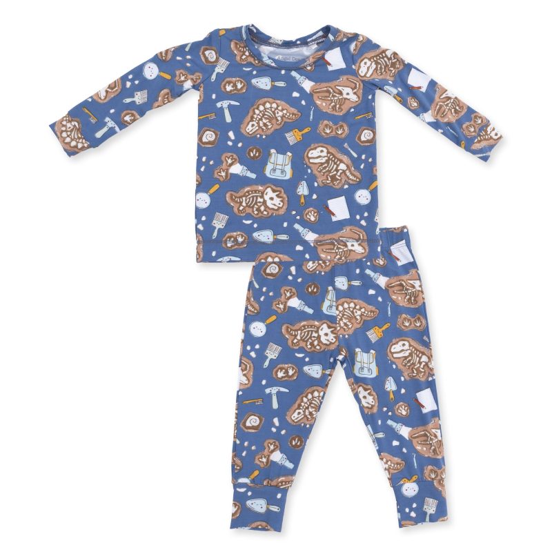 Angel Dear Glow in the Dark Dino Dig Bamboo Long Sleeve Loungewear Set Angel Dear Glow in the Dark Dino Dig Bamboo Long Sleeve Loungewear Set