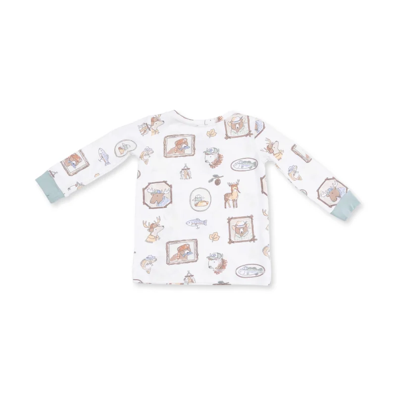 f3c7b344f89fd5bf2abfd915bd24c1fd4a91d54967a0147f9af95cfac824c0e8 Angel Dear Woodson's Family Cabin Bamboo Long Sleeve Loungewear Set