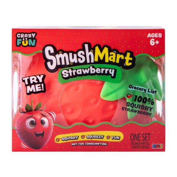 Showcase RMS SmushMart Giant Scented Strawberry Squishy Toys Showcase RMS SmushMart Giant Scented Strawberry Squishy Toys