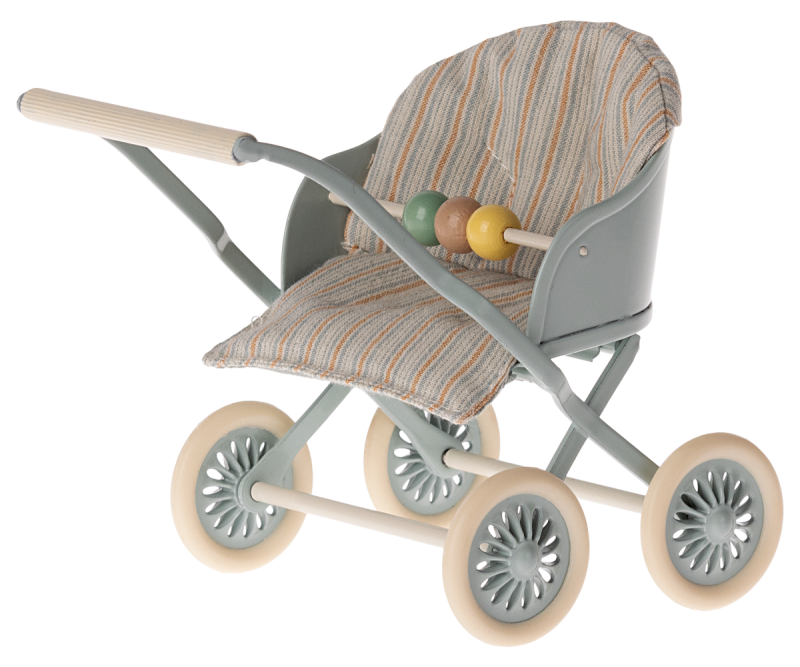 Maileg Stroller in Blue for Baby Mouse